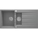 1.5-bowl granite sink with drainer
