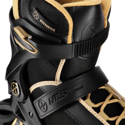 6. NILS Extreme NA22151 ARMOUR roller skates black and gold size 44