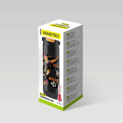 6. 600 ml Thermal Cup for Children “FOOTBALL” MR-1644-A-NEW MAESTRO