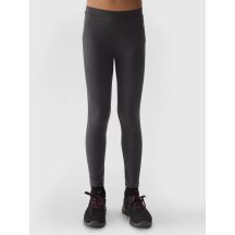 Girls' elastic cotton leggings 4F Junior