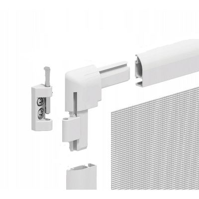 57. ALU DOOR MOSQUITO NET 100X215 WHITE BASIC PLUS