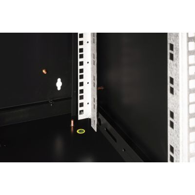 8. Digitus Unique 19" 7U 600x600 wall-mounted network cabinet, glass door, black, undivided, assembled, 100kg
