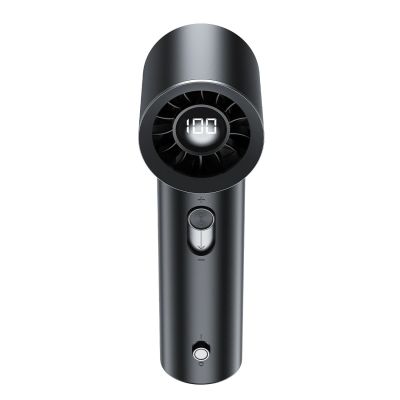 2. Acefast YF1 Mini Hand Fan with LED Display and Free Airflow Adjustment - Black