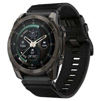 5. Tech-Protect Nylon Strap for Garmin Fenix 5X / 5X PLUS / 6X / 6X PRO / 7X / 8 (51 mm) - Black