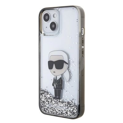 2. Karl Lagerfeld KLHCP15SLKKNSK iPhone 15 6.1" transparent hardcase Liquid Glitter Ikonik