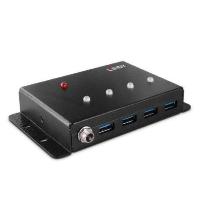 6. Lindy 43374 USB 3.2 Gen 1 (3.1 Gen 1) Type-B Hubs and Concentrators 5000 Mbit/s Black