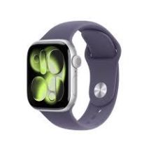 Apple Watch Series 11 GPS 42mm Silver Aluminum Case with Purple Fog Sport Band - M/L