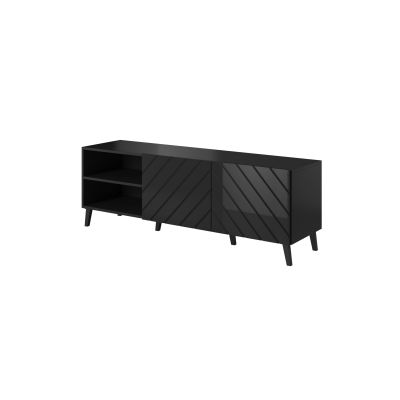 2. ABETO TV cabinet 150x42x52 black/gloss black