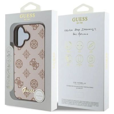 8. Guess Peony Script MagSafe iPhone 16 Case - Brown