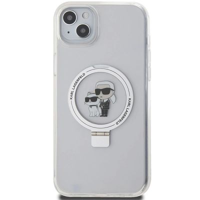 3. Karl Lagerfeld KLHMP15MHMRSKCH iPhone 15 Plus / 14 Plus 6.7" white/white hardcase Ring Stand Karl&Choupette MagSafe