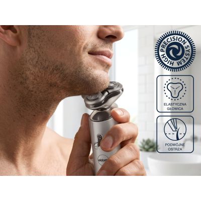 8. ELDOM G55 SHAVING RAZOR THREE HEADS, LCD DISPLAY, BUTTON LOCK, CORDLESS/MAINS OPERATION