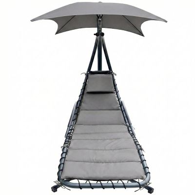 25. SWING ROCKING CHAIR WITH UMBRELLA LISBON GRAY