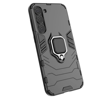3. Ring Armor case for Samsung Galaxy S23+ armored cover magnetic holder ring black