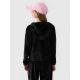 3. Girls' velour zip-up hoodie sweatshirt 4F Junior 4FJWAW24TSWSF1217-20S