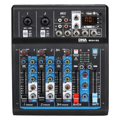 DNA MIX 4 EQ Analog USB MP3 Bluetooth Audio Mixer