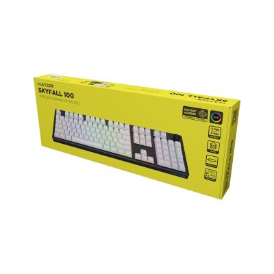 15. HATOR Skyfall Wireless 100 Gaming Keyboard USB + RF Wireless + Bluetooth QWERTY US English Black, White