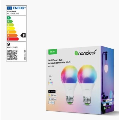 2. Nanoleaf Essentials Smart Bulbs - Set of 2 A60-E27 Bulbs (Wi-Fi)