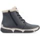 8. Women's leather ankle boots, insulated, black, Rieker 45946-00