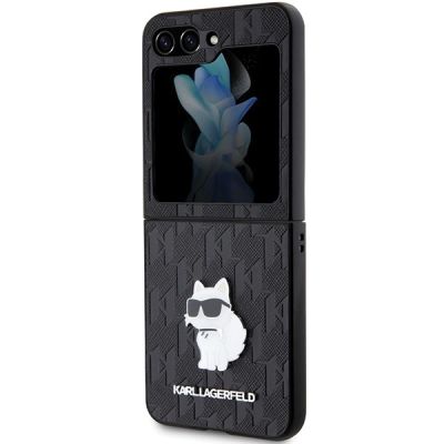 6. Karl Lagerfeld Saffiano Monogram Choupette Pin case for Samsung Galaxy Z Flip 5 - black