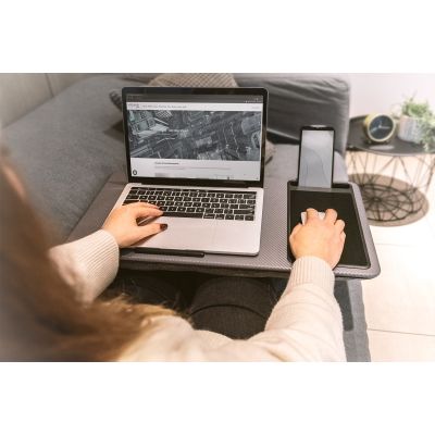 3. Notebook stand with mouse pad