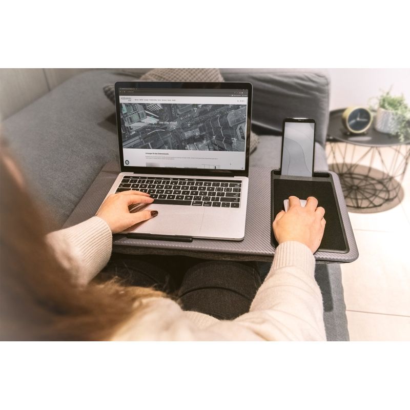3. Notebook stand with mouse pad