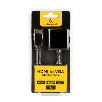 3. GEMBIRD A-HDMI-VGA-04 Adapter (HDMI M - D-Sub (VGA) F; 0.15m; black)