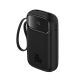 6. Baseus QPow 2 30W 10000mAh Power Bank with Built-in USB-C Cables - Black