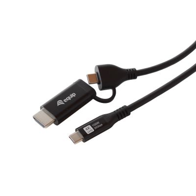 Equip 128437 3m USB Type-C HDMI + USB Type-C Cable Adapter Black