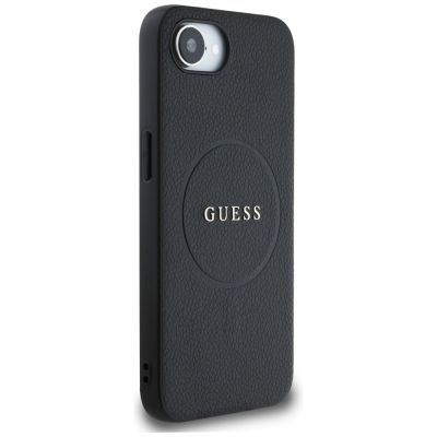 4. Guess PU Grained Classic Logo case with MagSafe for iPhone 16e - black