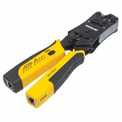 8. INTELLINET RJ45/RJ11/RJ12/RJ22 PLUG CRIMPING TOOL WITH CABLE TESTER 780124