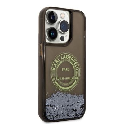 3. Karl Lagerfeld Liquid Glitter RSG case for iPhone 14 Pro - black
