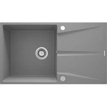 Single-bowl granite sink with drainer