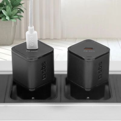 3. SBS TETRGAN1C20K 20W GaN USB-C Wall Charger with Power Delivery - Black