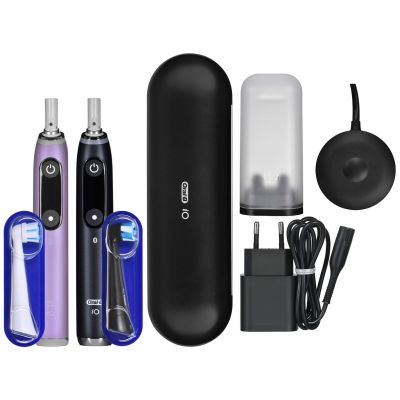 21. Braun Oral-B iO 9N Electric Toothbrush Set DUO BLACK ONYX & ROSE QUARTZ