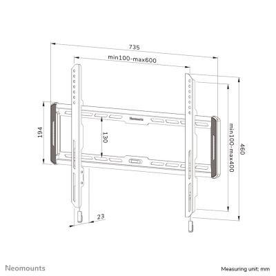 15. Neomounts WL30-550BL16 TV mount 2.18 m (86") Black
