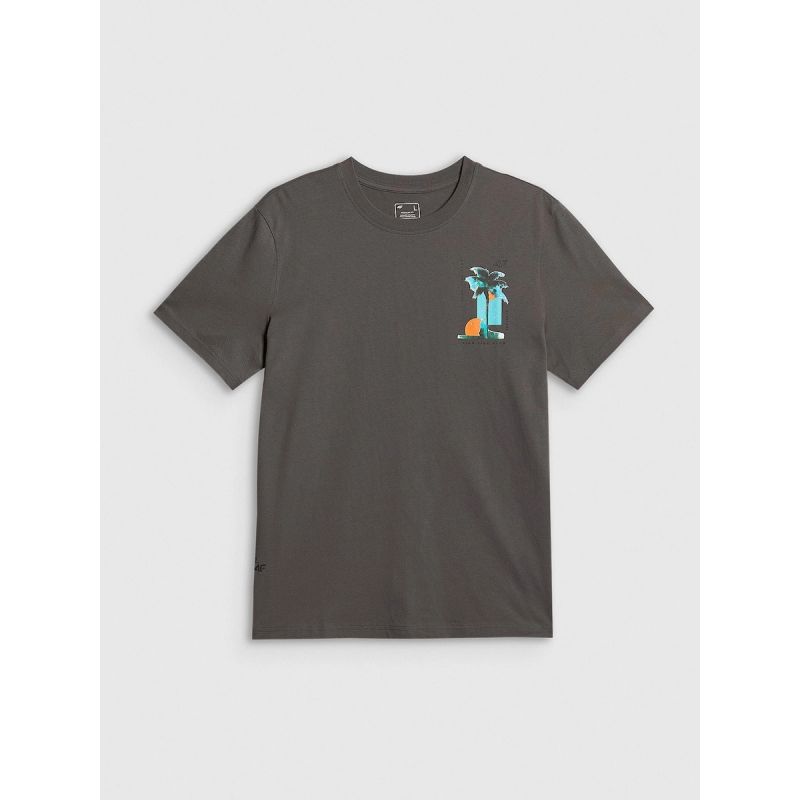 5. Men's regular printed T-shirt 4F 4FRSS26TTSHM4301-22S