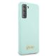 4. Guess GUHCS21MLSLMGLB S21+ G996 blue/blue hardcase Silicone Script Metal Logo