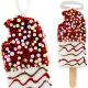 11. ICE CREAM HANGING DECORATION BALL 3 PCS WHITE