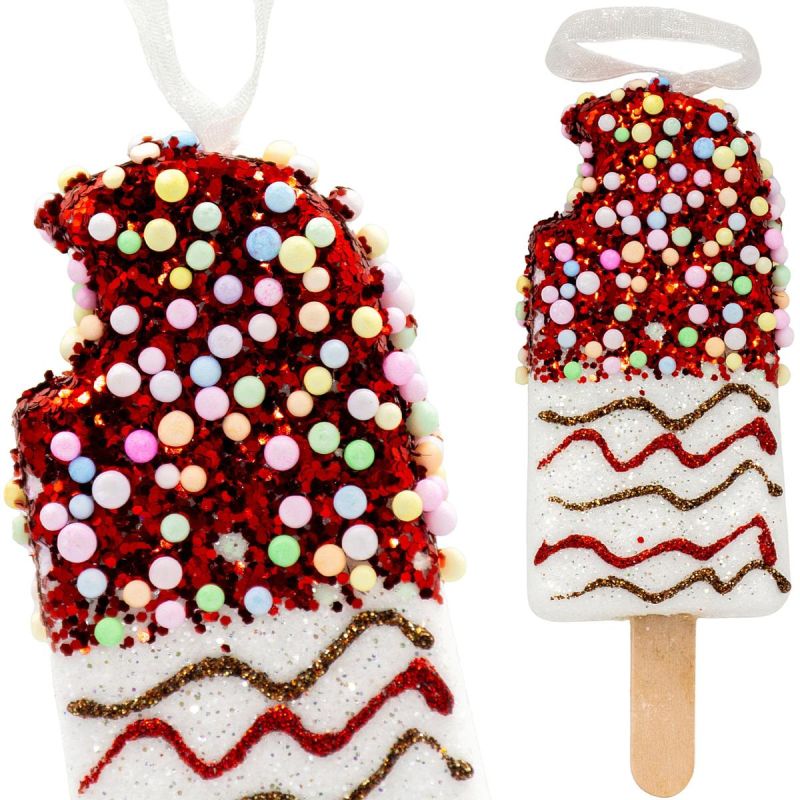 11. ICE CREAM HANGING DECORATION BALL 3 PCS WHITE