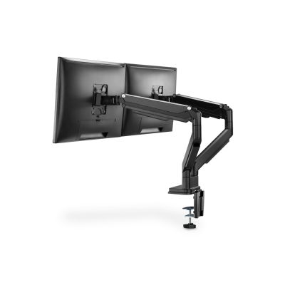 38. Double desk arm (clamp) 2xLCD max. 32" max. 2x9kg tilt and swivel black