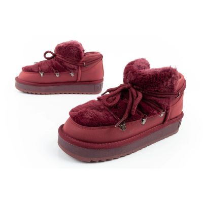 8. D.Franklin women's winter snow boots, fashionable fur lining, burgundy