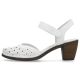 50. Rieker W RKR650 comfortable leather sandals white