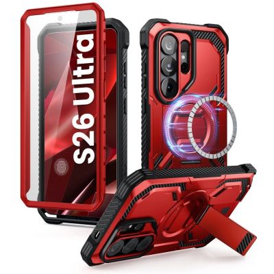 2. Supcase ArmorBox Mag MagSafe Case for Samsung Galaxy S26 Ultra - Red and Black