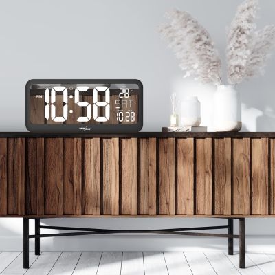 12. GREENBLUE LCD WALL CLOCK WITH TEMPERATURE SENSOR GB214
