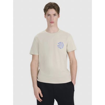 Men's regular printed T-shirt 4F 4FWSS25TTSHM1980-83S