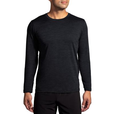 4. Men's Luxe Long Sleeve Running T-shirt, Black