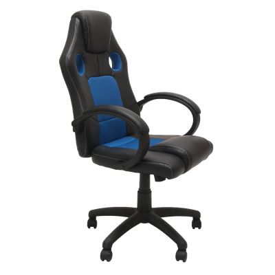 ENZO SWIVEL CHAIR BLUE BLACK