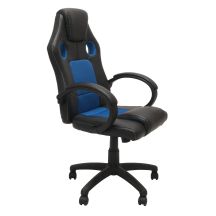 ENZO SWIVEL CHAIR BLUE BLACK