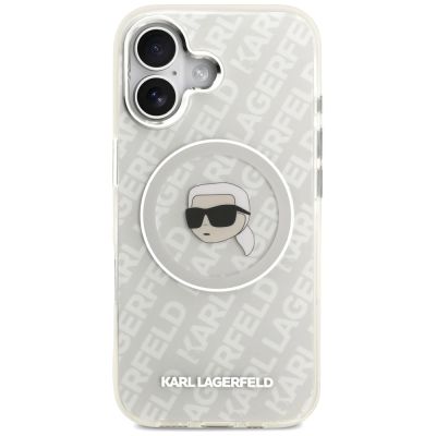3. Karl Lagerfeld IML Karl Head Logo MagSafe iPhone 17 Case - Gray