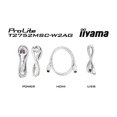 15. iiyama ProLite T2752MSC-W1AG computer monitor 68.6 cm (27") 1920 x 1080 px Full HD LCD Touchscreen White